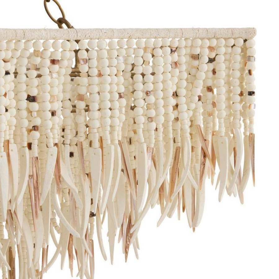 Arteriors Josephine 6 Light 30" Wide Beaded Waterfall Chandelier