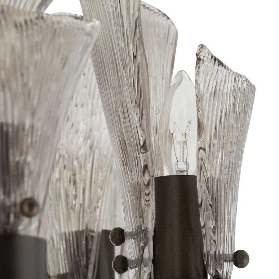 Arteriors Gwendolyn 16 Light 24" Wide Chandelier with Ribbed Glass Shades