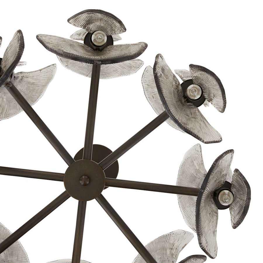 Arteriors Gwendolyn 16 Light 24" Wide Chandelier with Ribbed Glass Shades