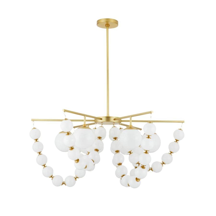 Arteriors Genesis 5 Light 42" Wide Chandelier with Opal Glass Shades