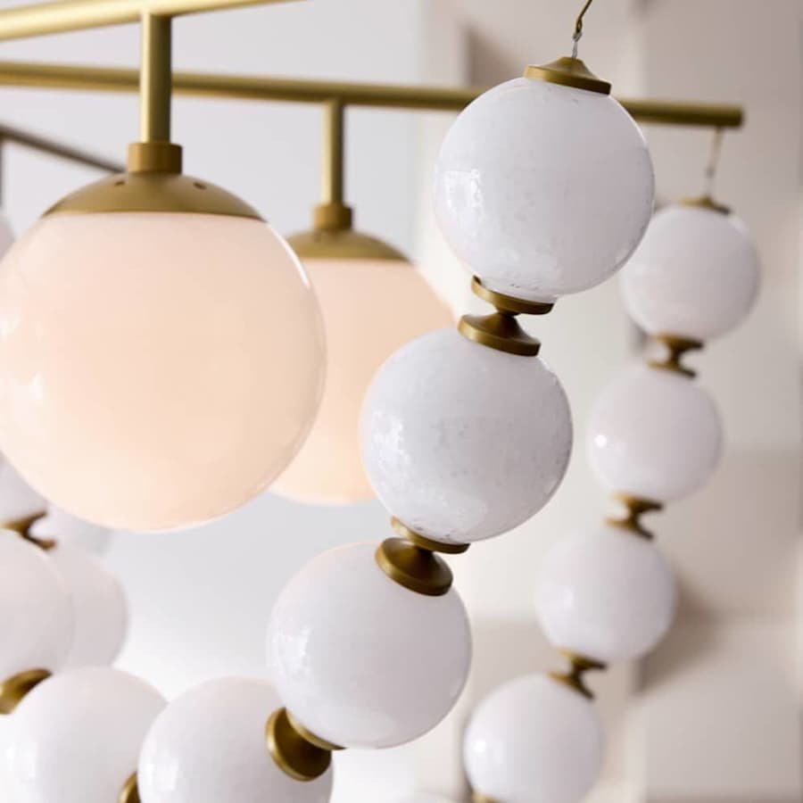 Arteriors Genesis 5 Light 42" Wide Chandelier with Opal Glass Shades