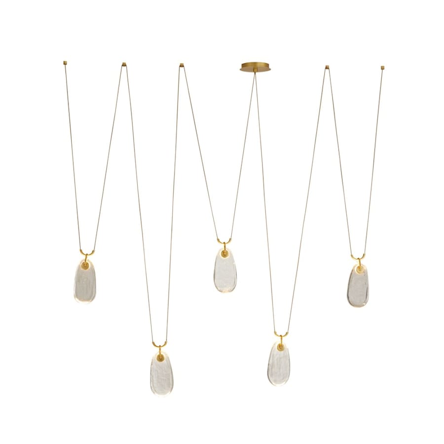 Arteriors Melt 38" Wide LED Linear Pendant with Clear Glass Shades
