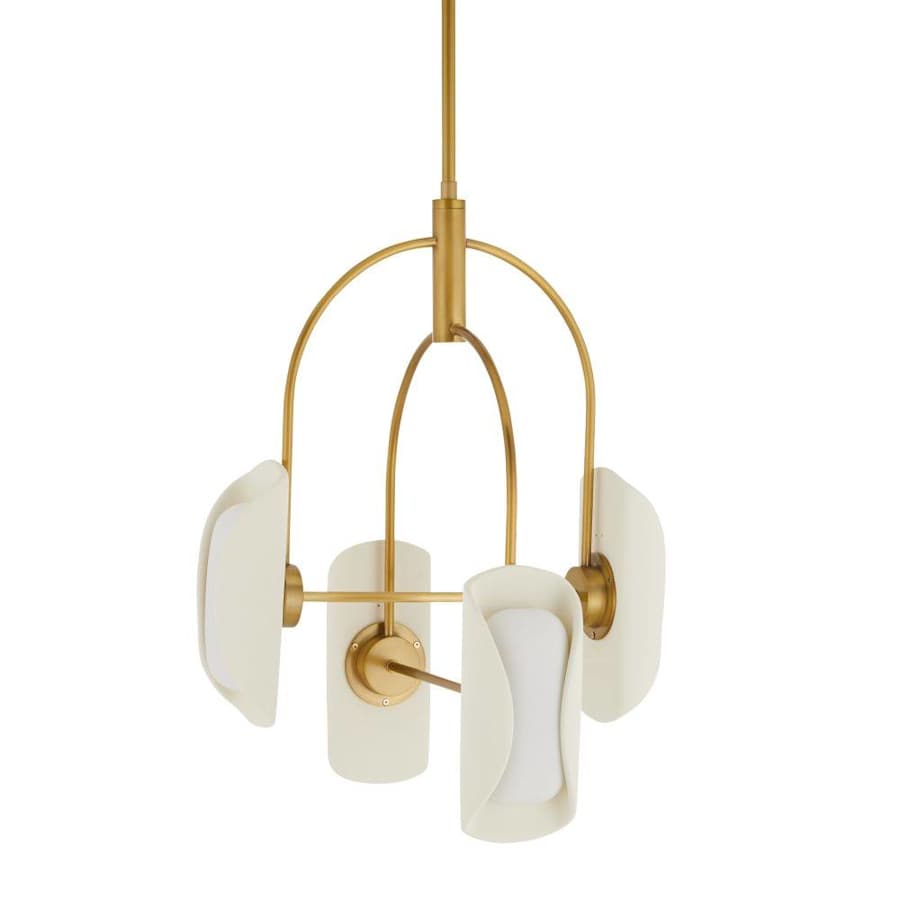 Arteriors Roll 20" Wide LED Chandelier with Resin and Opal Glass Shades