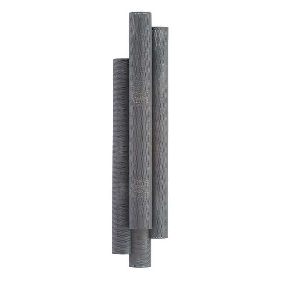 Arteriors Punch 2 Light 49" Tall Outdoor Wall Sconce with Mesh Steel Shades