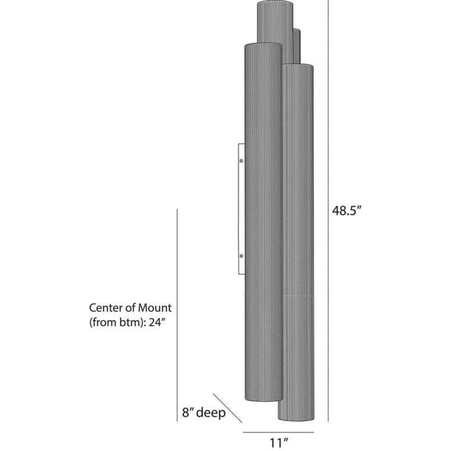 Arteriors Punch 2 Light 49" Tall Outdoor Wall Sconce