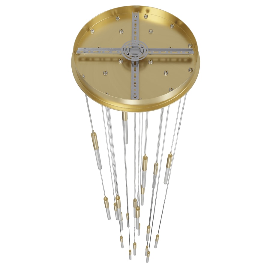 Avenue Lighting Main St. 21 Light 22" Wide LED Multi Light Pendant with Boa Glass Shades