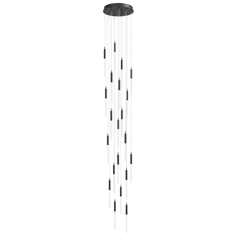 Avenue Lighting Main St. 21 Light 22" Wide LED Multi Light Pendant with Frosted Glass Shades
