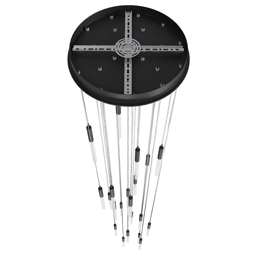 Avenue Lighting Main St. 21 Light 22" Wide LED Multi Light Pendant with Frosted Glass Shades