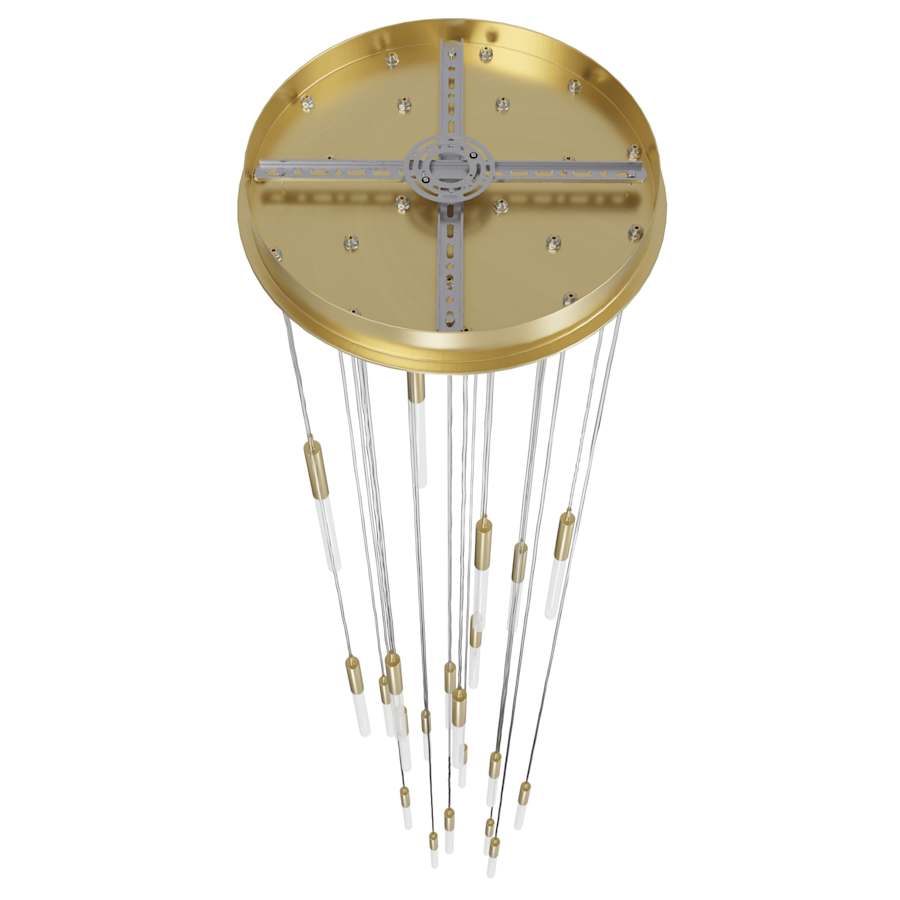Avenue Lighting Main St. 21 Light 22" Wide LED Multi Light Pendant with Frosted Glass Shades