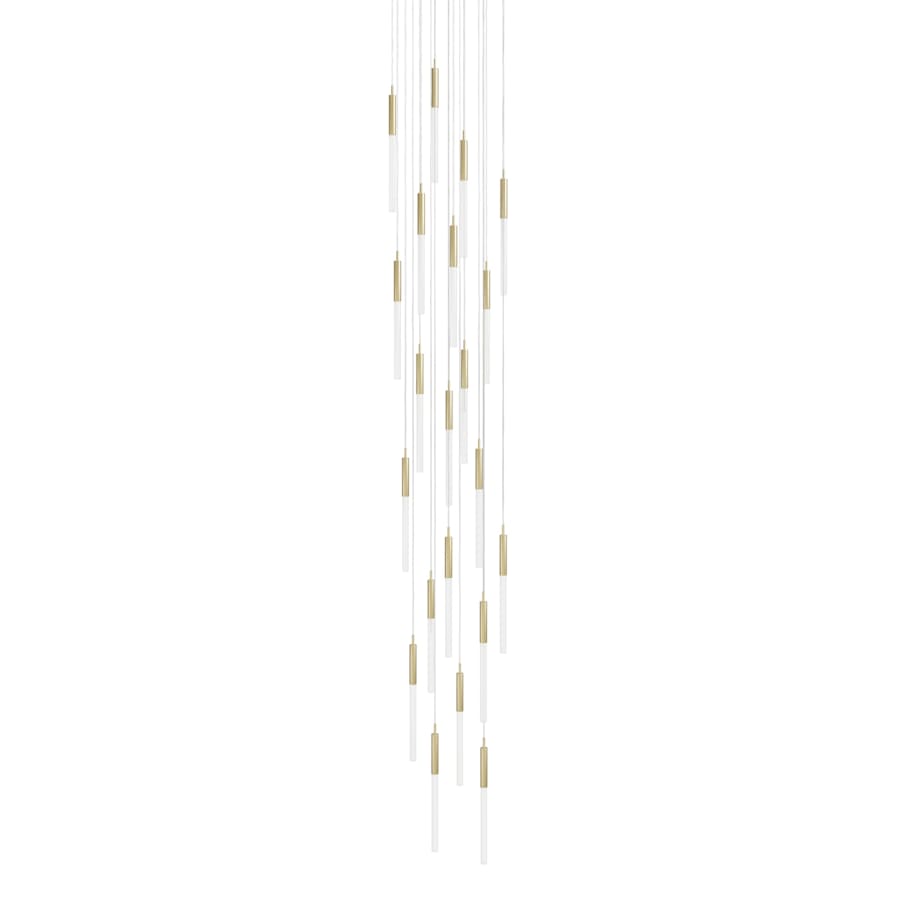 Avenue Lighting Main St. 21 Light 22" Wide LED Multi Light Pendant with Frosted Glass Shades