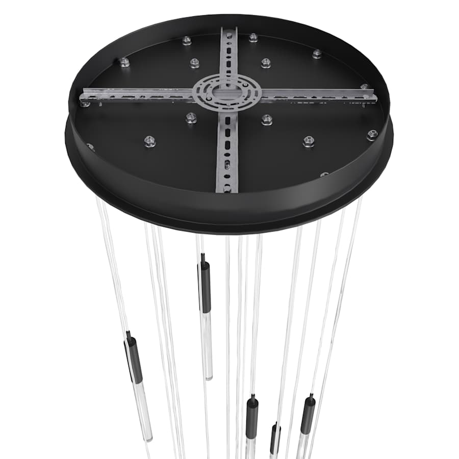 Avenue Lighting Main St. 21 Light 22" Wide LED Multi Light Pendant with Snow Glass Shades