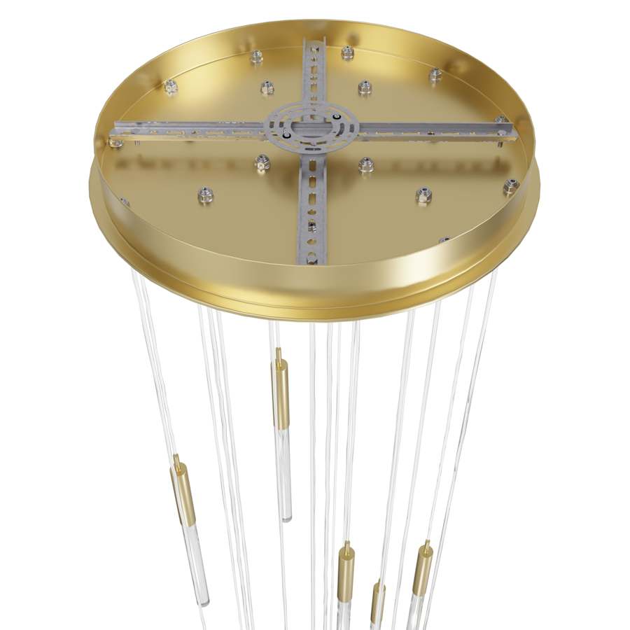 Avenue Lighting Main St. 21 Light 22" Wide LED Multi Light Pendant with Snow Glass Shades