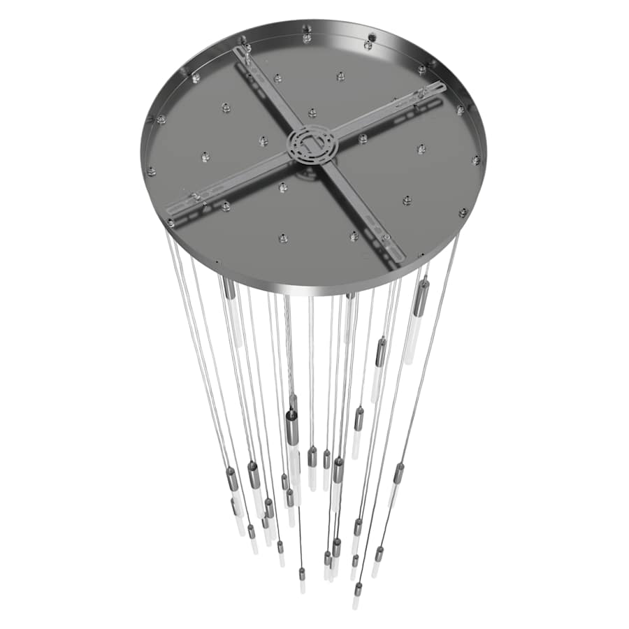 Avenue Lighting Main St. 31 Light 30" Wide LED Multi Light Pendant with Frosted Glass Shades