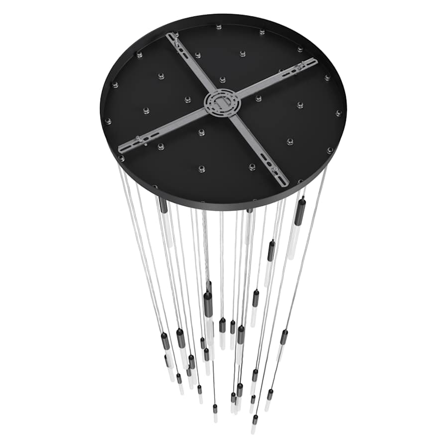 Avenue Lighting Main St. 31 Light 30" Wide LED Multi Light Pendant with Frosted Glass Shades