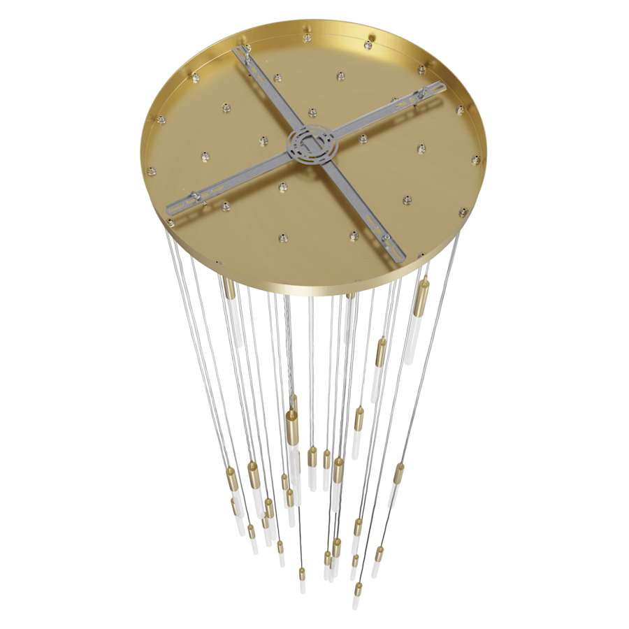 Avenue Lighting Main St. 31 Light 30" Wide LED Multi Light Pendant with Frosted Glass Shades