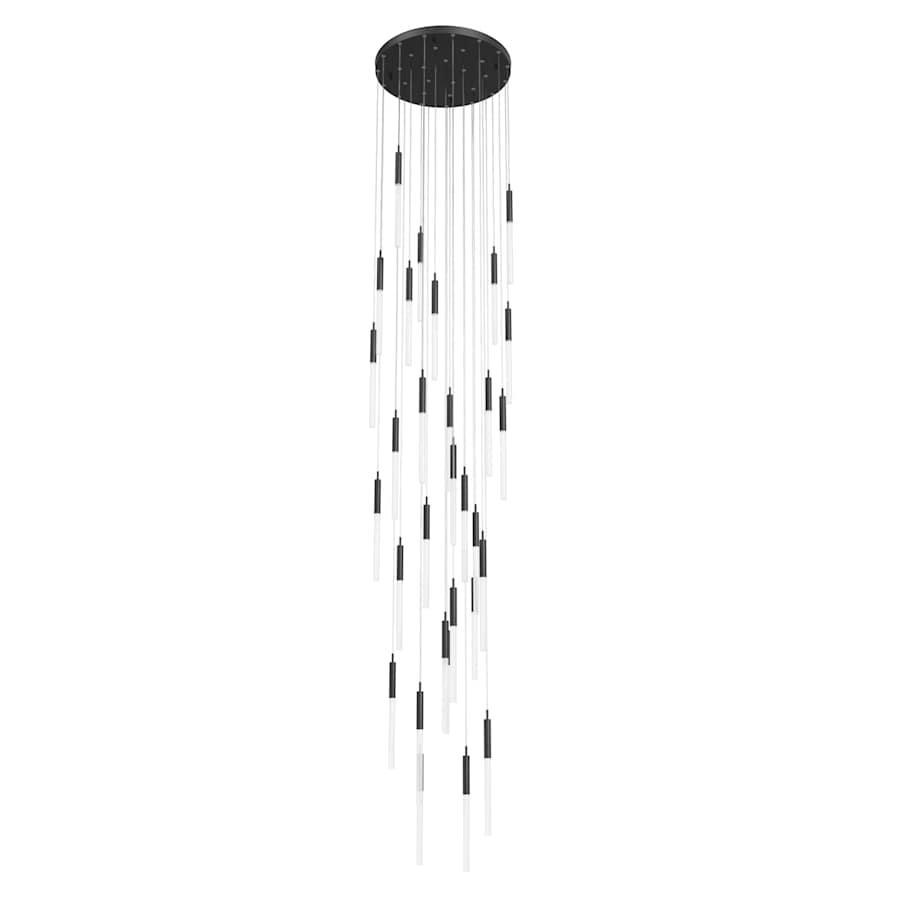 Avenue Lighting Main St. 31 Light 30" Wide LED Multi Light Pendant with Frosted Glass Shades