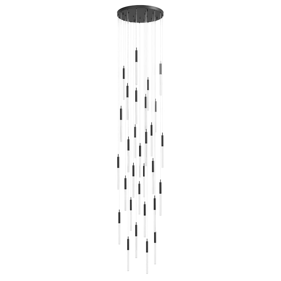 Avenue Lighting Main St. 31 Light 30" Wide LED Multi Light Pendant with Snow Glass Shades