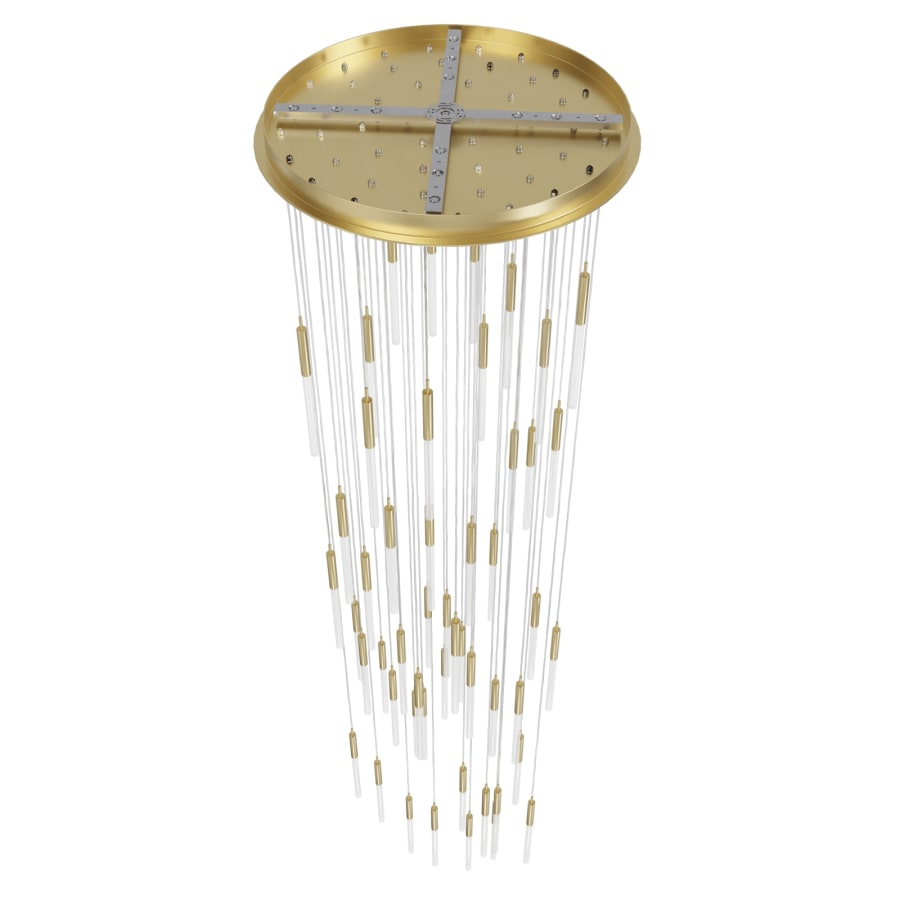 Avenue Lighting Main St. 51 Light 37" Wide LED Multi Light Pendant with Frosted Glass Shades