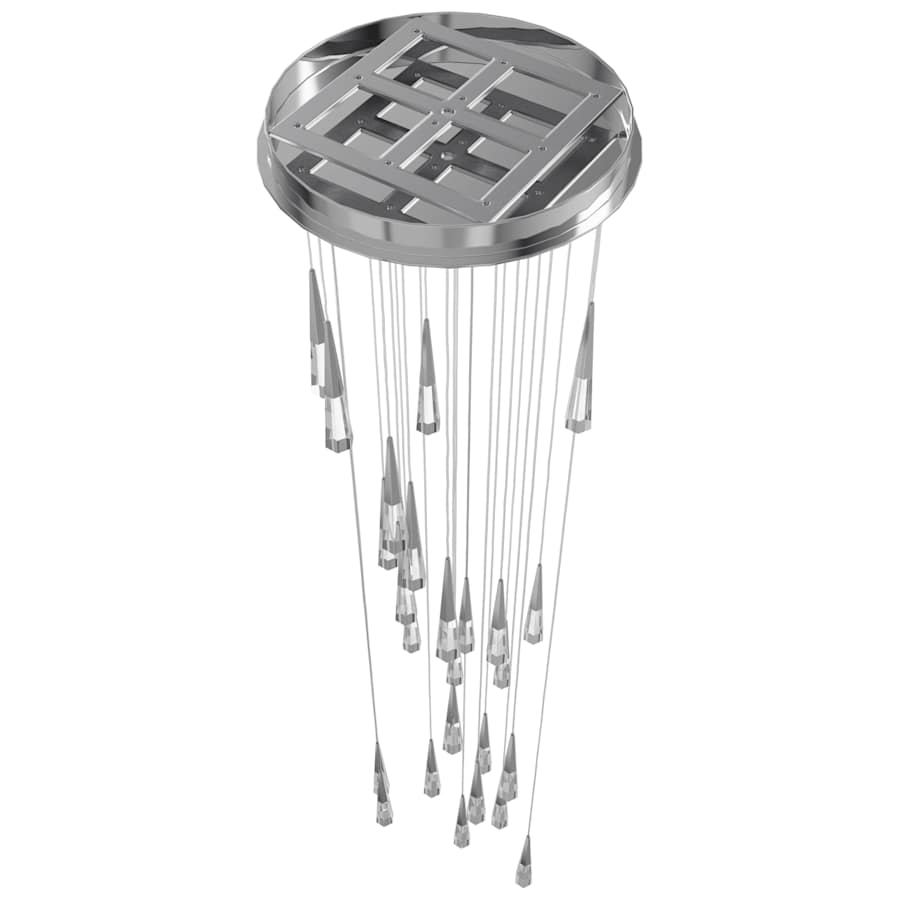 Avenue Lighting Avalon 25 Light 30" Wide LED Crystal Multi Light Pendant with Faceted Crystal Shades