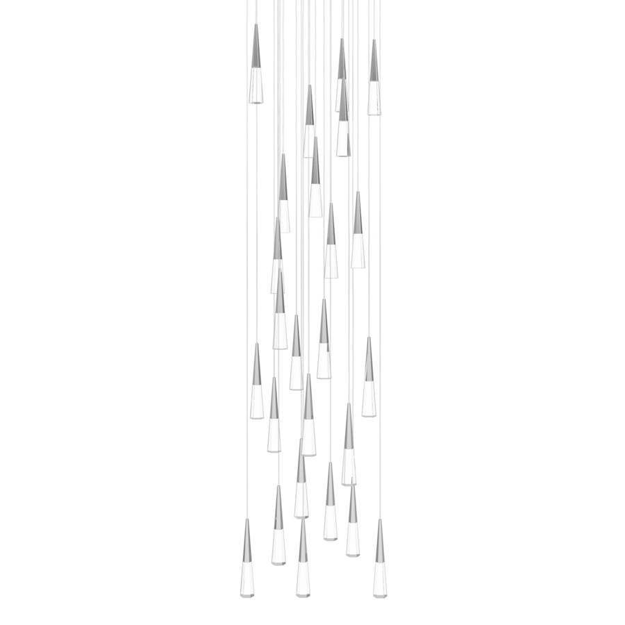 Avenue Lighting Avalon 25 Light 30" Wide LED Crystal Multi Light Pendant with Faceted Crystal Shades