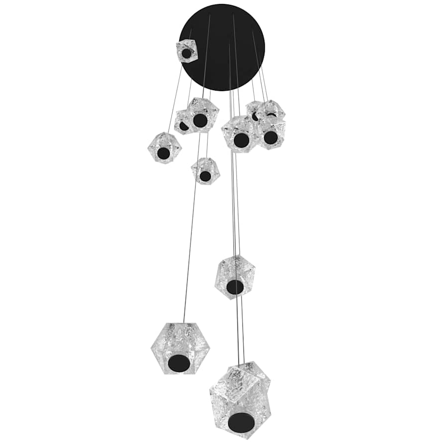 Avenue Lighting Beluga 22" Wide LED Multi Light Pendant with Faceted Acrylic Shades