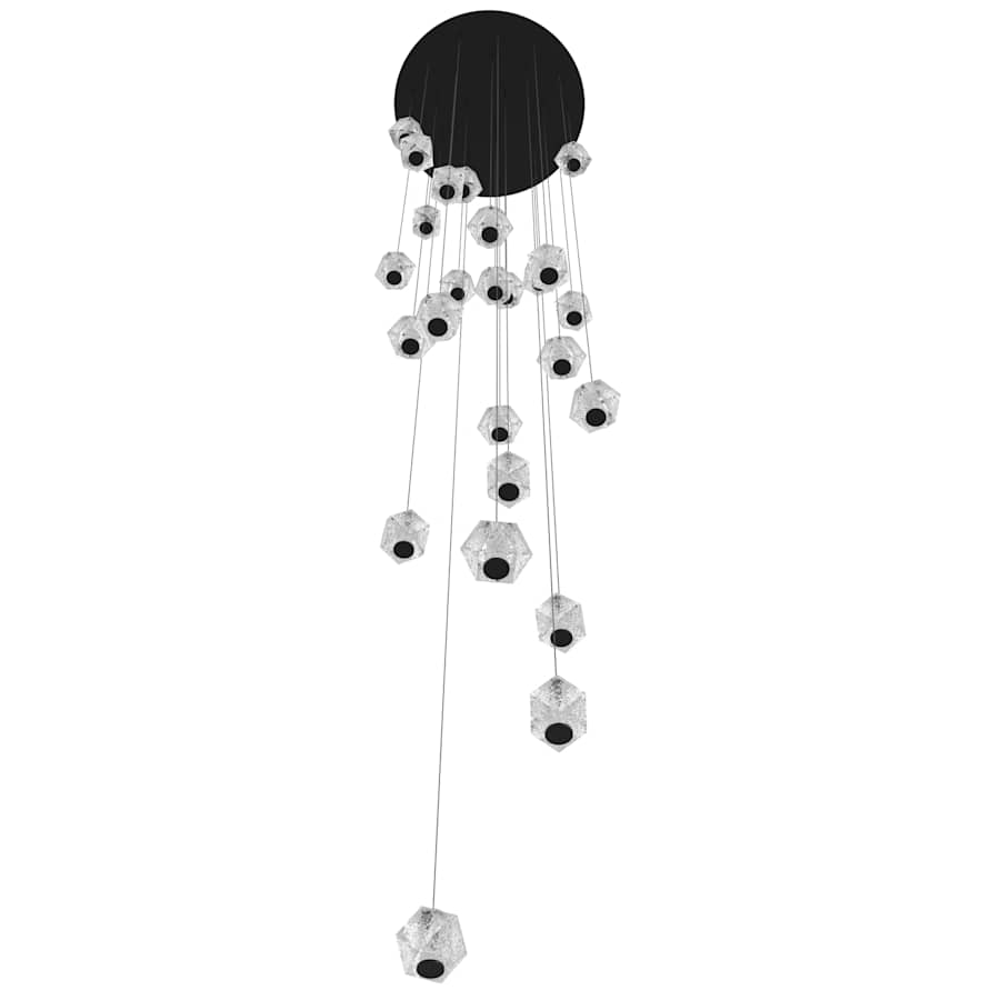 Avenue Lighting Beluga 30" Wide LED Multi Light Pendant with Faceted Acrylic Shades