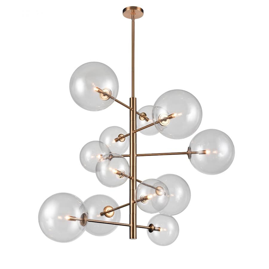 Avenue Lighting Delilah 12 Light 43" Wide Abstract Sputnik Chandelier with Glass Shades