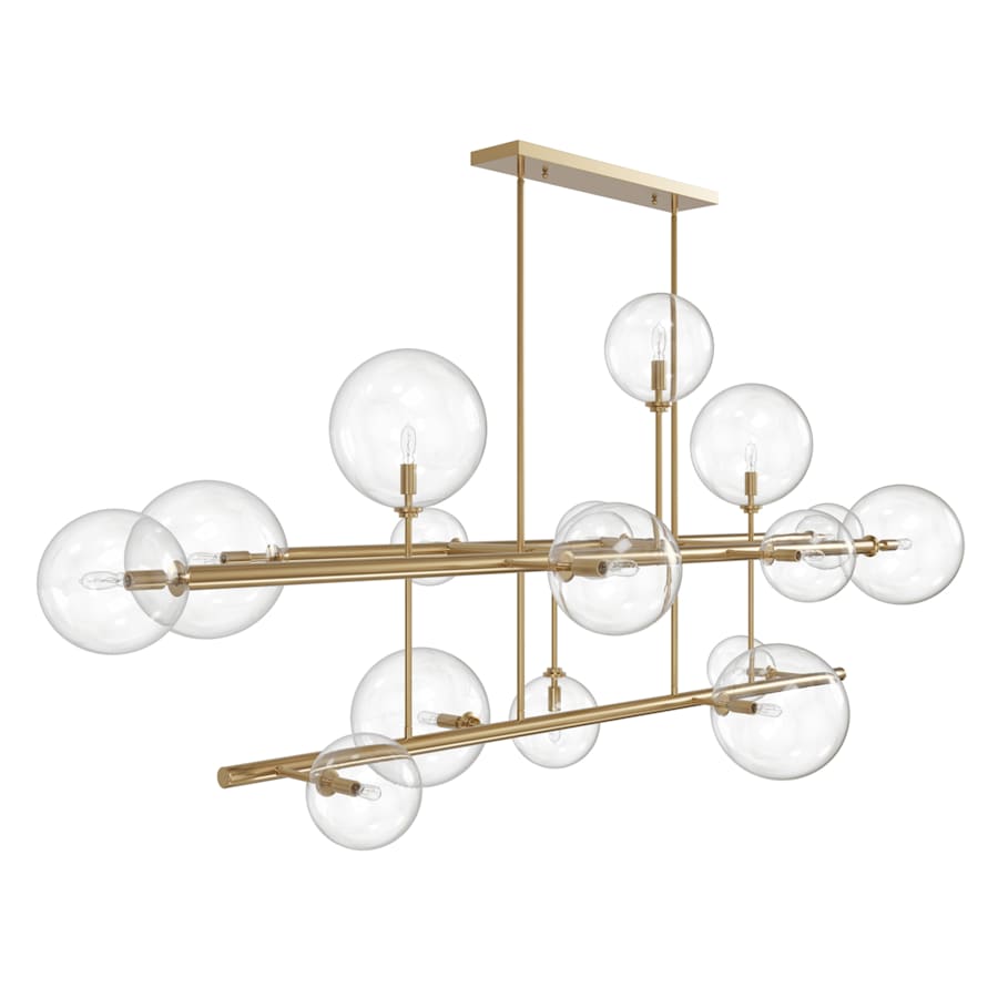 Avenue Lighting Delilah 16 Light 84" Wide Abstract Chandelier with Clear Glass Shades