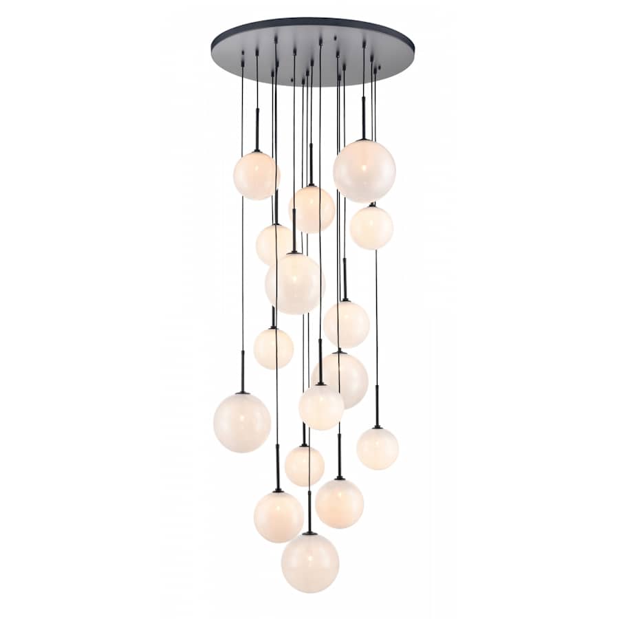Avenue Lighting Delilah 16 Light 34" Wide Multi Light Pendant with Glass Shades