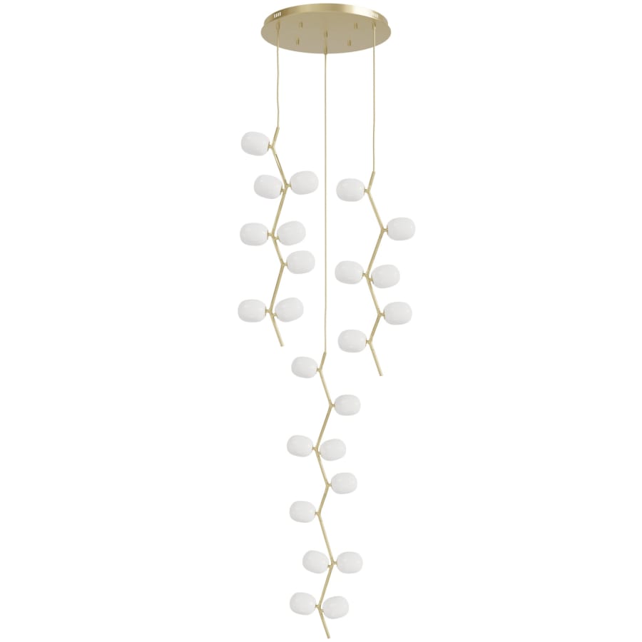 Avenue Lighting Hampton 24 Light 26" Wide Abstract Multi Light Pendant with Hand-Blown Glass Shades