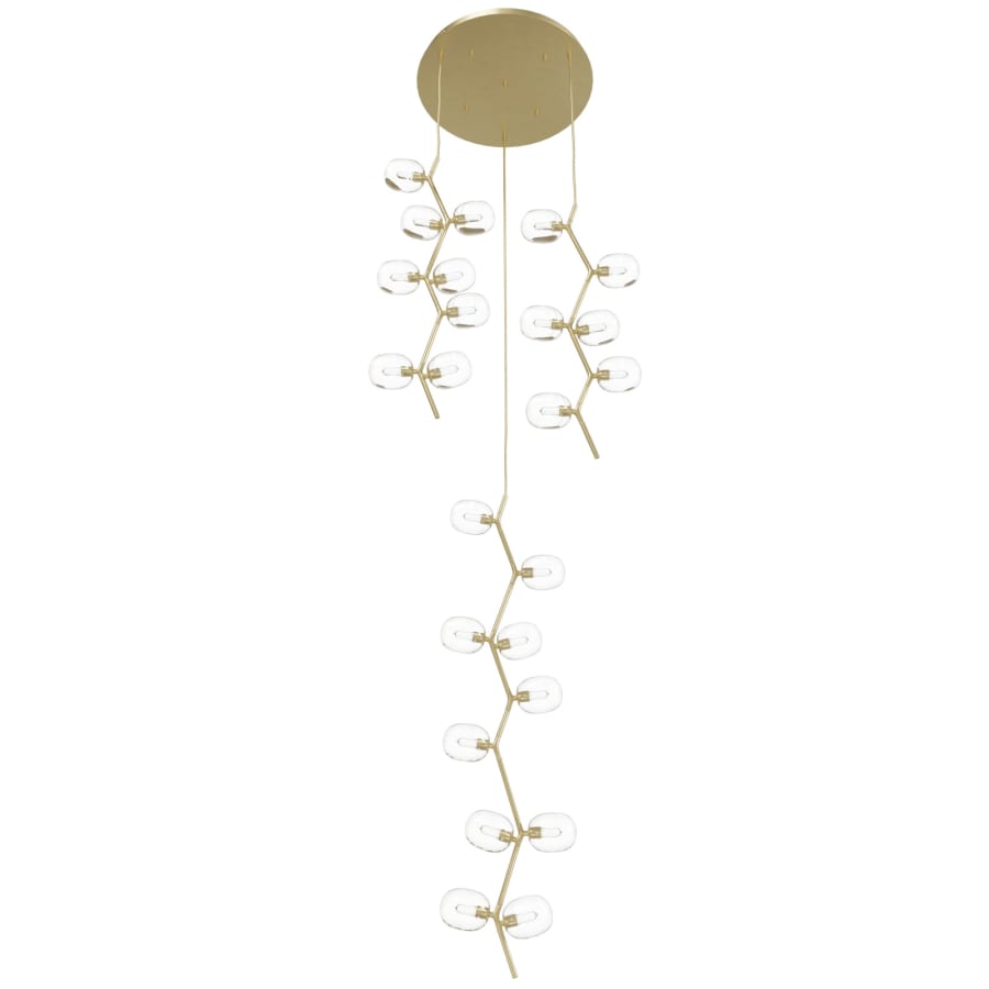 Avenue Lighting Hampton 24 Light 26" Wide Abstract Multi Light Pendant with Hand-Blown Glass Shades