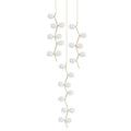 Avenue Lighting Hampton 24 Light 26" Wide Abstract Multi Light Pendant with Hand-Blown Glass Shades
