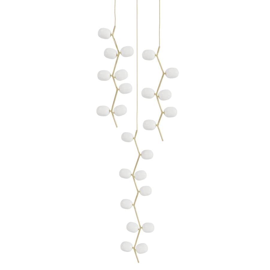 Avenue Lighting Hampton 24 Light 26" Wide Abstract Multi Light Pendant with Hand-Blown Glass Shades