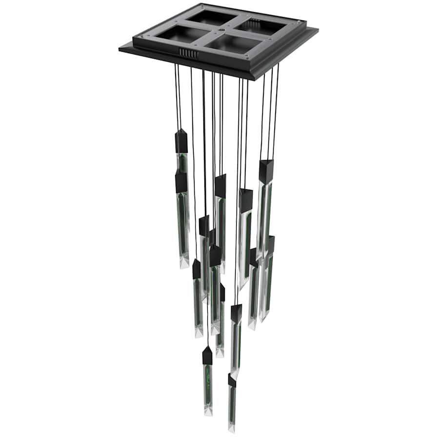 Avenue Lighting Alpine 15 Light 24" Wide LED Multi Light Pendant with Marbleized Crystal Shades