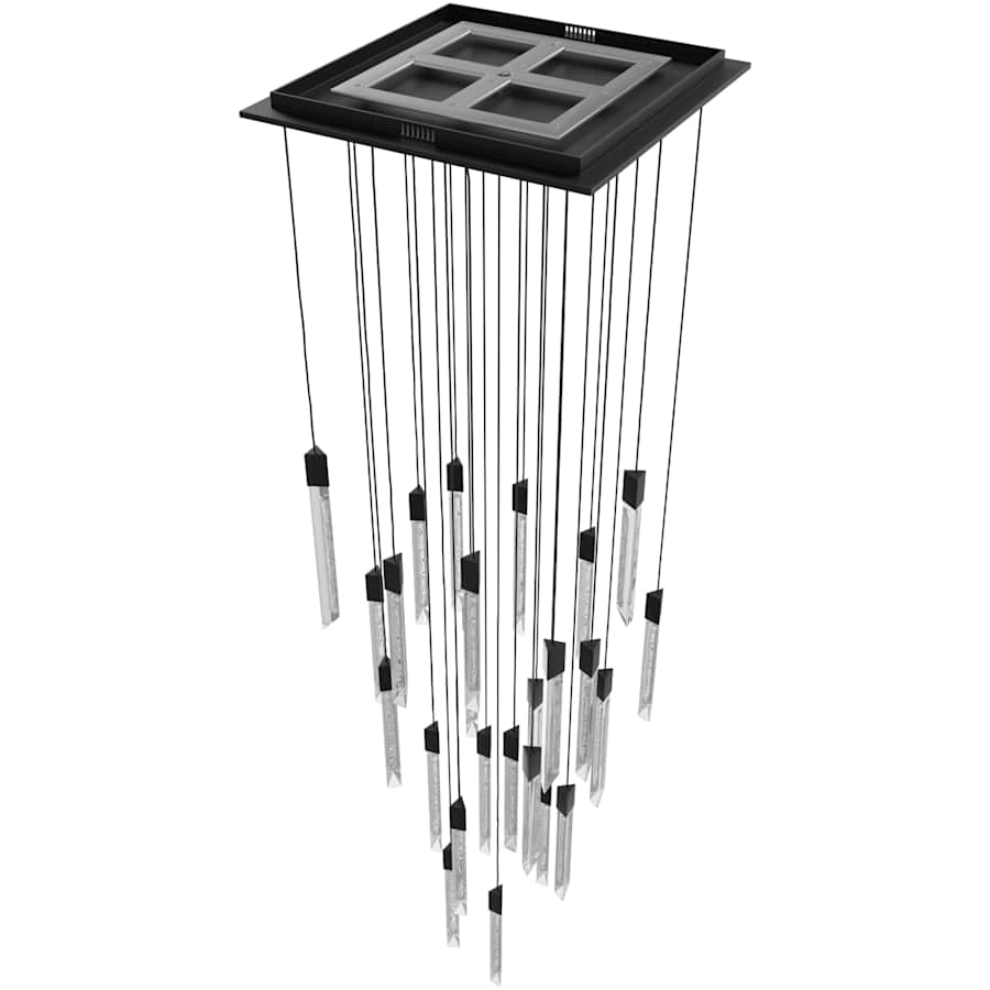 Avenue Lighting Alpine 31 Light 36" Wide LED Multi Light Pendant with Marbleized Crystal Shades