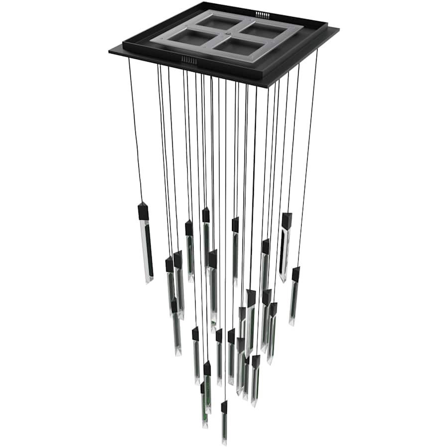 Avenue Lighting Alpine 31 Light 36" Wide LED Multi Light Pendant with Marbleized Crystal Shades