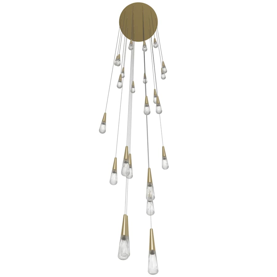 Avenue Lighting Encino 25 Light 30" Wide LED Crystal Multi Light Pendant with Clear Crystal Shades