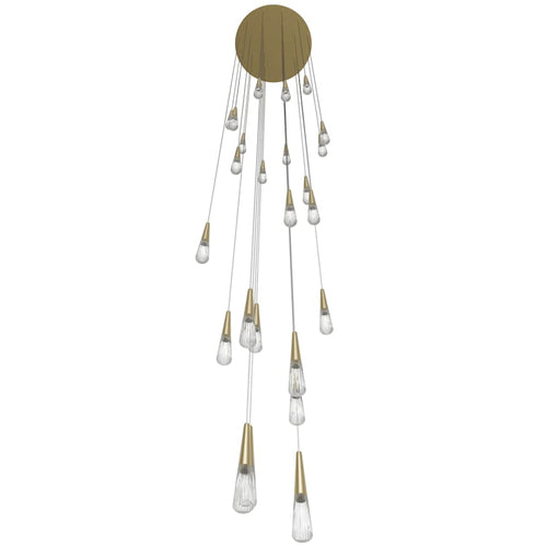 Avenue Lighting Encino 25 Light 30" Wide LED Crystal Multi Light Pendant with Clear Crystal Shades