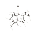 Avenue Lighting San Vicente Blvd. 20 Light 62" Wide LED Abstract Chandelier with Frosted Glass Shades