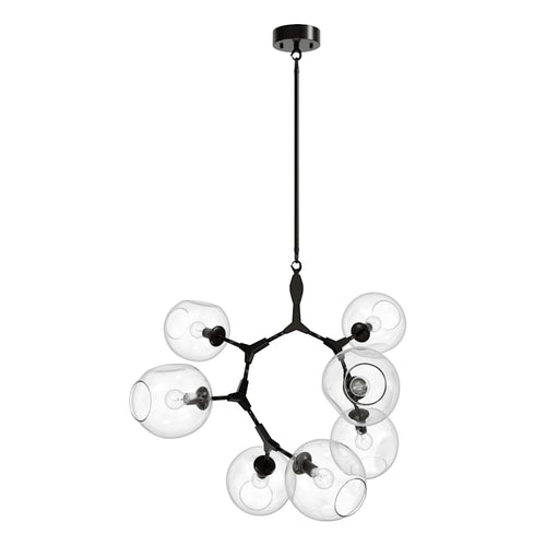 Avenue Lighting Fairfax Ave. 7 Light 30" Wide Abstract Chandelier with Hand-Blown Glass Shades