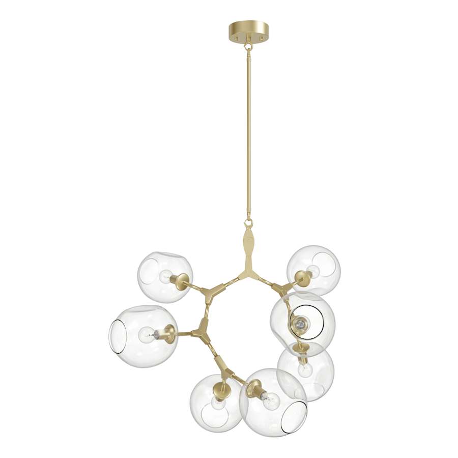 Avenue Lighting Fairfax Ave. 7 Light 30" Wide Abstract Chandelier with Hand-Blown Glass Shades
