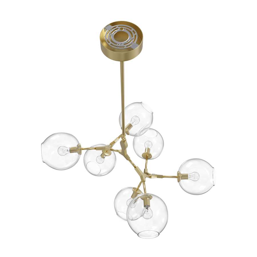 Avenue Lighting Fairfax Ave. 7 Light 30" Wide Abstract Chandelier with Hand-Blown Glass Shades
