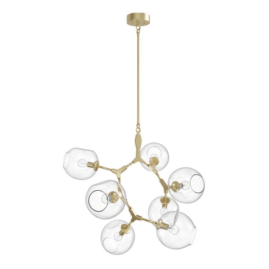 Avenue Lighting Fairfax Ave. 7 Light 30" Wide Abstract Chandelier with Hand-Blown Glass Shades