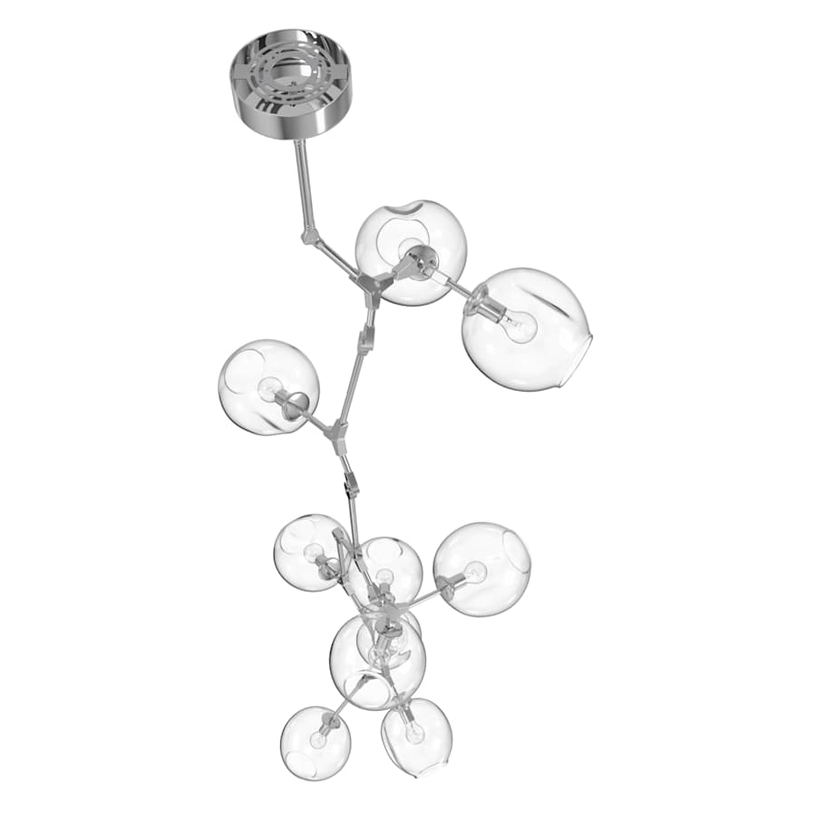 Avenue Lighting Fairfax Ave. 10 Light 27" Wide Abstract Chandelier with Hand-Blown Glass Shades