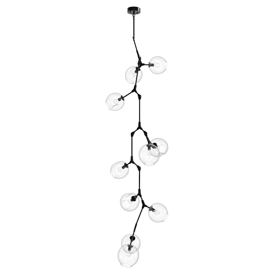 Avenue Lighting Fairfax Ave. 10 Light 27" Wide Abstract Chandelier with Hand-Blown Glass Shades