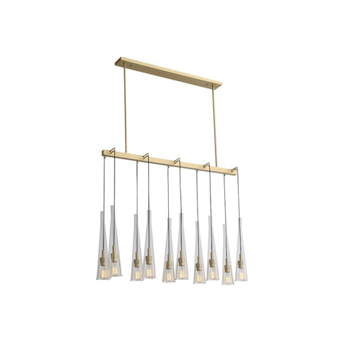 Avenue Lighting Abbey Park 10 Light 50" Wide Linear Pendant