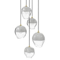 Avenue Lighting Sonoma Ave. 5 Light 28" Wide Multi Light Pendant with White/Clear Glass Shades