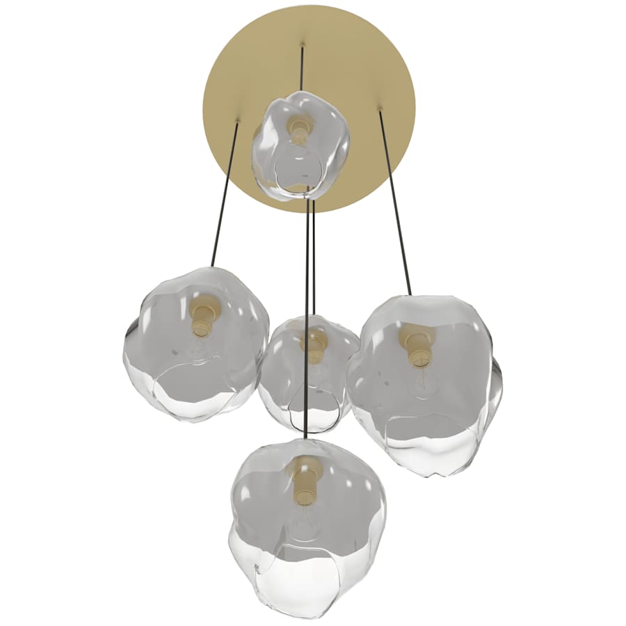 Avenue Lighting Sonoma Ave. 5 Light 28" Wide Multi Light Pendant with White/Clear Glass Shades