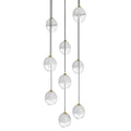 Avenue Lighting Sonoma Ave. 9 Light 37" Wide Multi Light Pendant with White/Clear Glass Shades