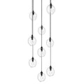 Avenue Lighting Sonoma Ave. 9 Light 37" Wide Multi Light Pendant with Water Glass Shades